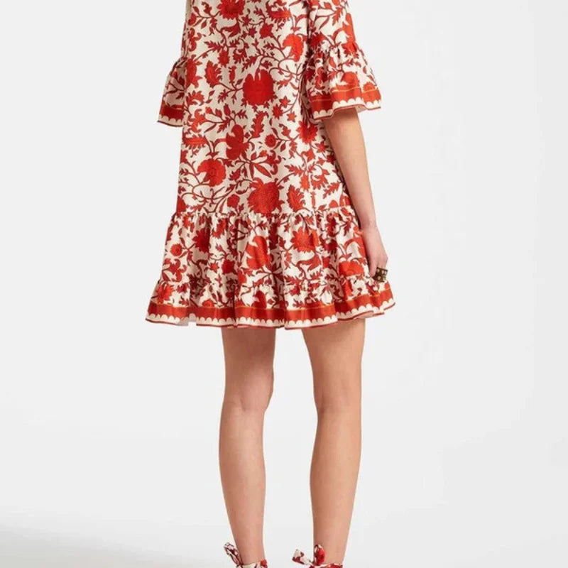 Unique Autumn Prints Mini Dress