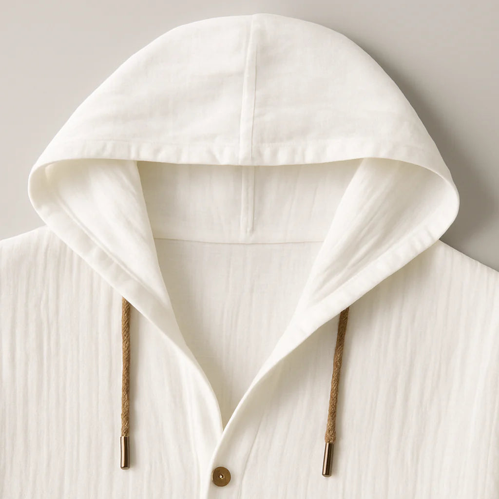 Marino Linen Hooded Shirt